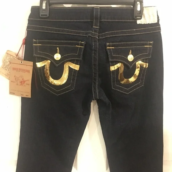 True Religion Sequin womens Pocket Jeans 29 NWTS - Picture 3 of 9